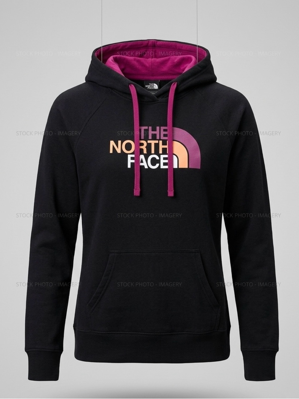 The North Face Women’s Black Hoodie with Pink Accent - gorpcore - activewear